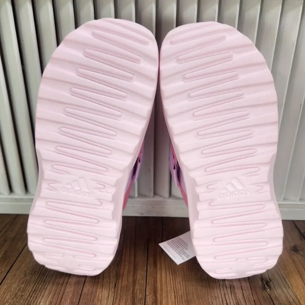Adidas Mehana Sandals Kids Sz 4 Pink Walking Slingback Adjustable Slides ID7908